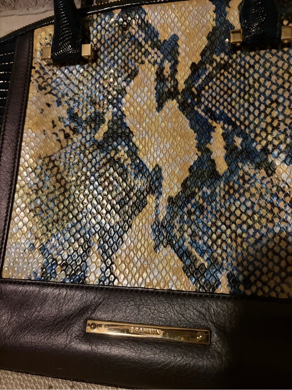 Brahmin Duxbury Satchel with matching wallet and bracelet.
